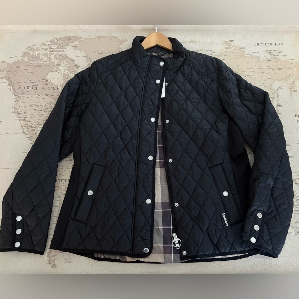 🆕Barbour Yarrow Quilted Jacket Size 12/Euro 42 NWT - Picture 2 of 12